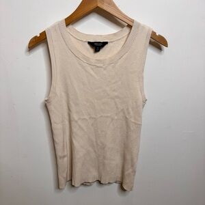 Simply Vera Wang Beige Ribbed Tank Top